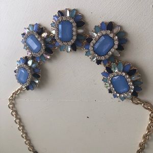 Blue stone statement necklace